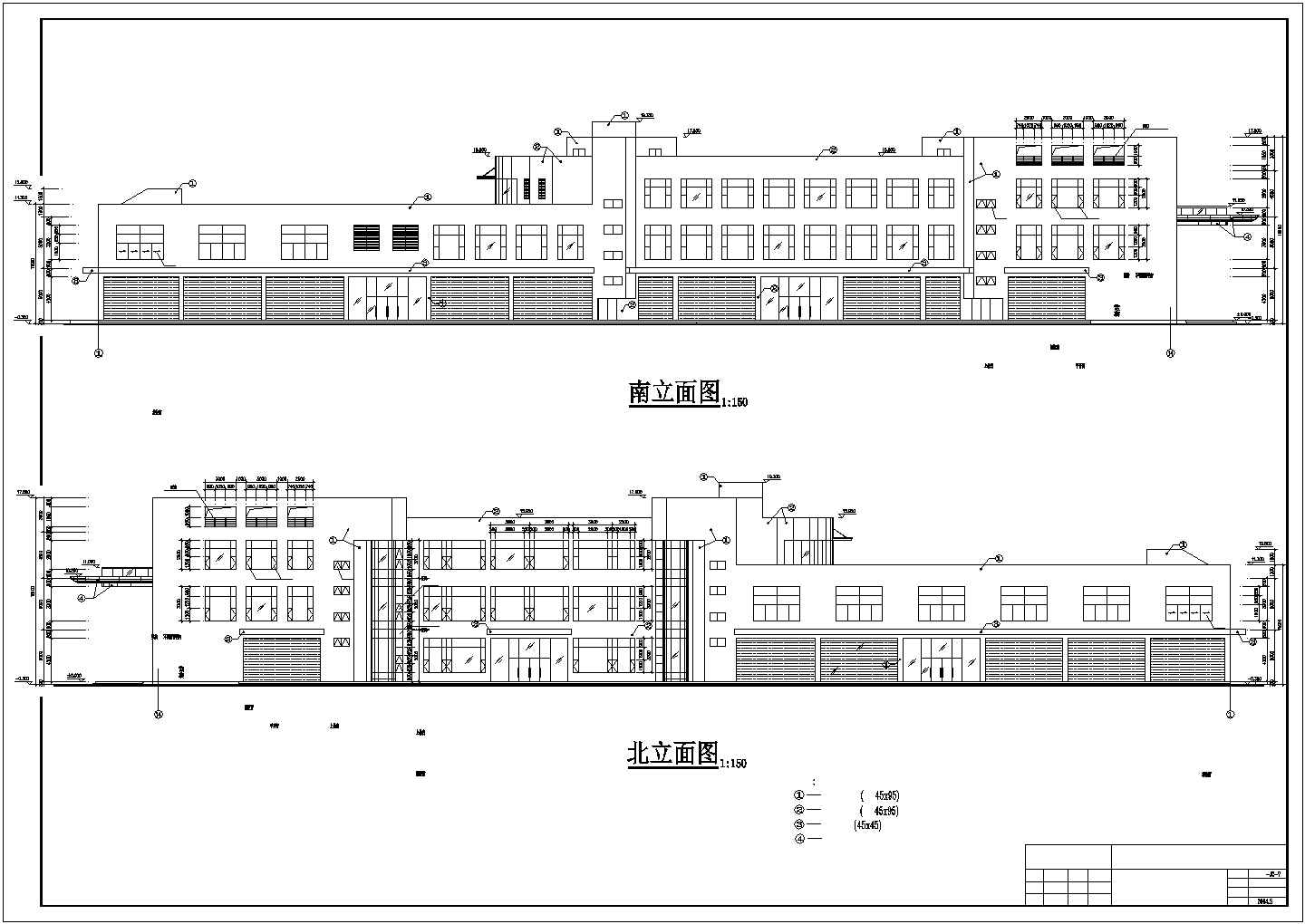 某地区大型商贸商城建筑CAD图（共9张）