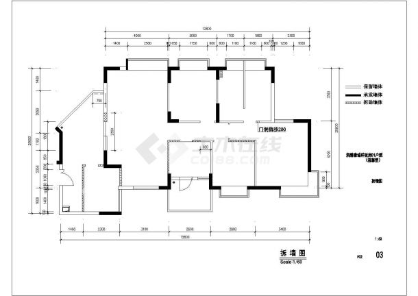 中式三居室全套装修设计施工图-图二
