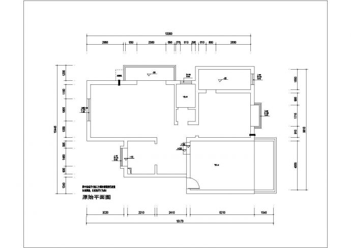 地中海风格二居室装修设计施工图_图1