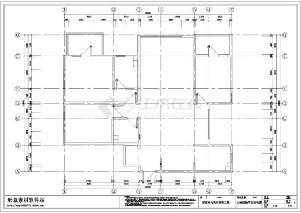 某城市小居室装修结构CAD详图-图二