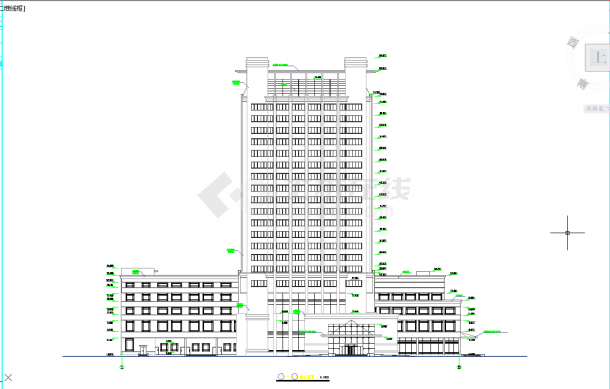 塘栖酒店大厦建筑施工图（共16张）-图二