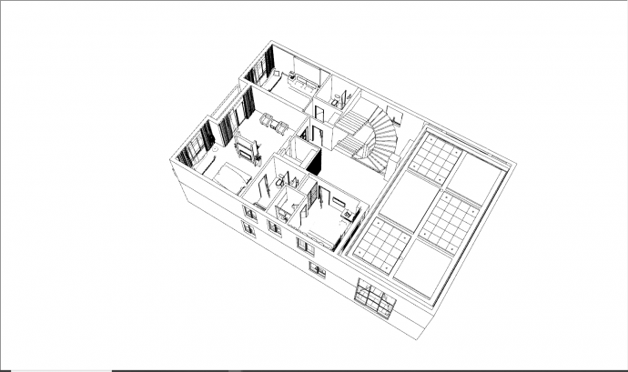 现代别墅室内整体空间su模型_图1