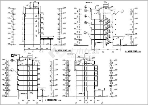 某高档小区三期公寓楼施工建筑设计图-图二