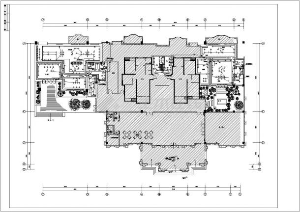 [湖北]最新知名会所室内装饰电气工程图纸-图一