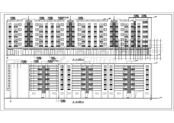 红塔区水利小区住宅建筑设计CAD施工图-图二