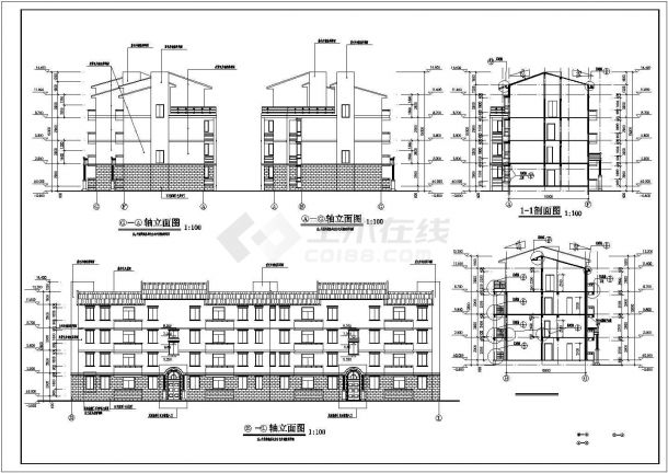某小区住宅楼建筑设计CAD施工图-图二