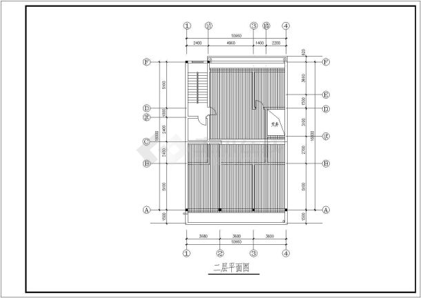 某沿街多层商住楼建筑设计CAD施工图纸-图二