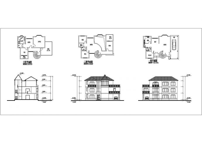 【山西】某别墅住宅造型建筑设计图_图1