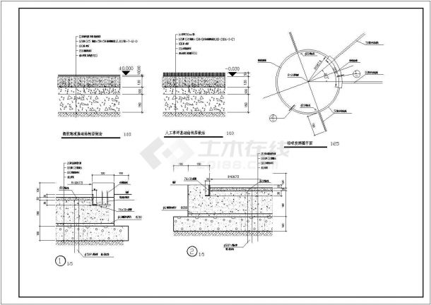 某学校塑胶跑道设计施工设计方案图（五张）-图二