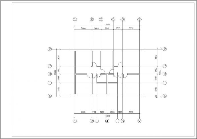 经典住宅建筑户型施工设计CAD图纸_图1