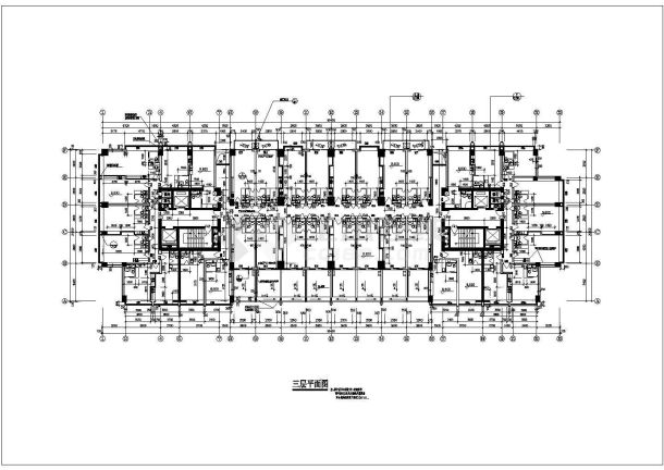 多层公寓平面建筑设计CAD施工图-图二