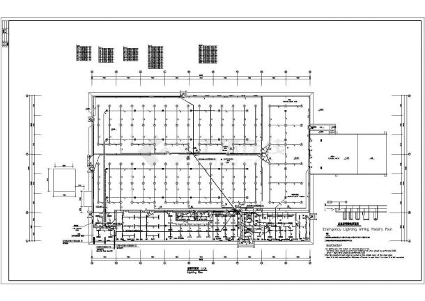 【哈尔滨】厂房照明、接地、屋顶防雷等平面图-图一