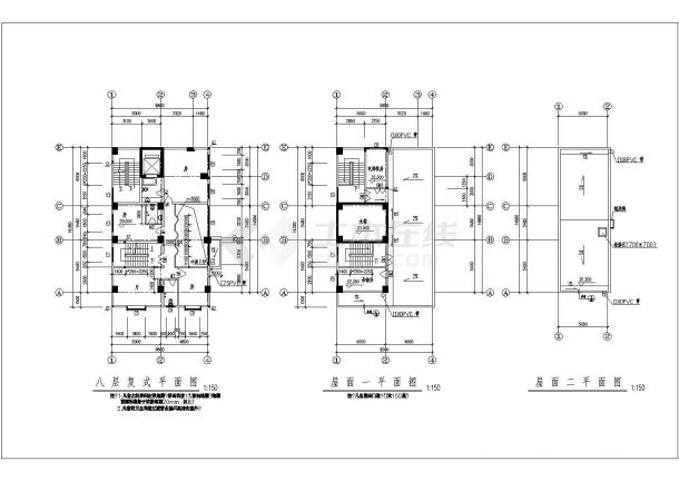 某私宅设计建筑施工CAD方案图-图一