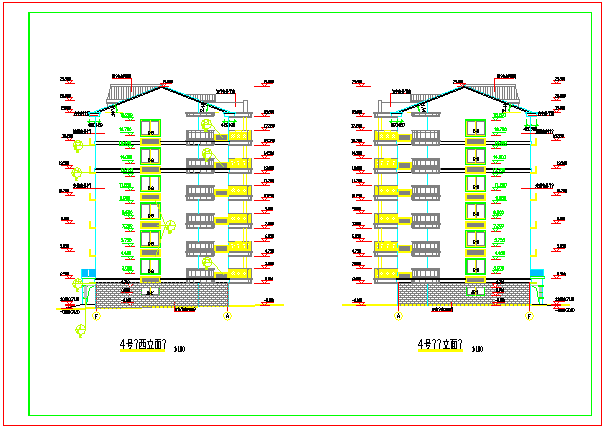华银南苑多层住宅建筑设计CAD施工图纸_图1