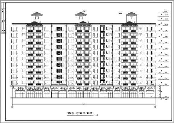 南方某高层住宅小区建筑设计CAD施工图（B栋）-图二