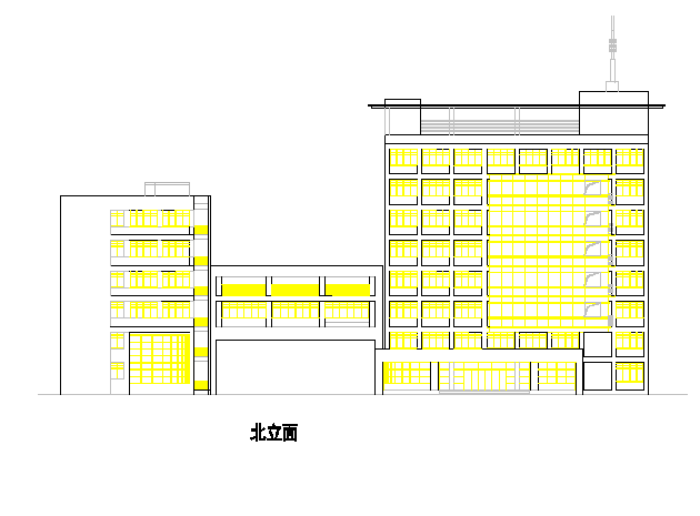 【山西】某供电公司办公大楼建筑设计图_图1