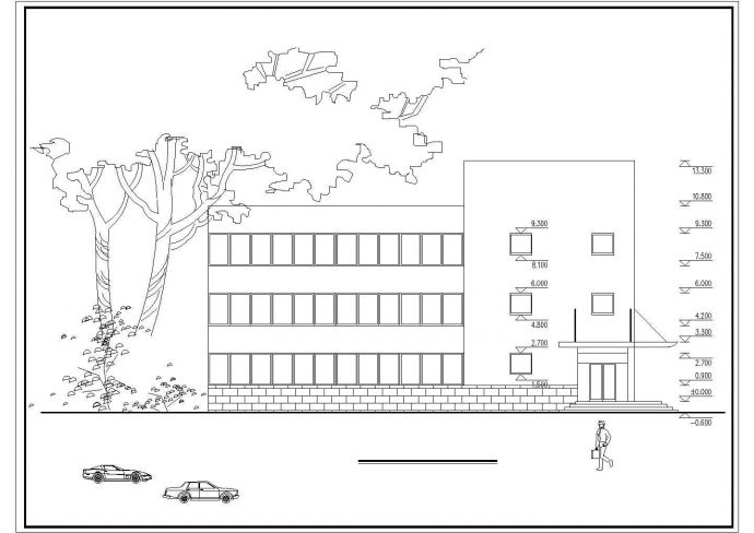 【四川】某地办公楼建筑设计方案图_图1