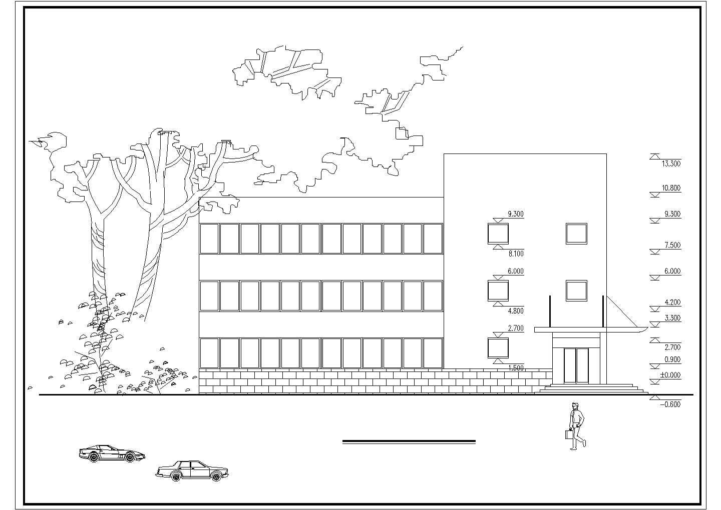 【四川】某地办公楼建筑设计方案图