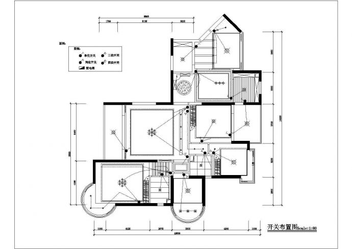 四房两厅高档住宅装饰设计CAD施工图_图1