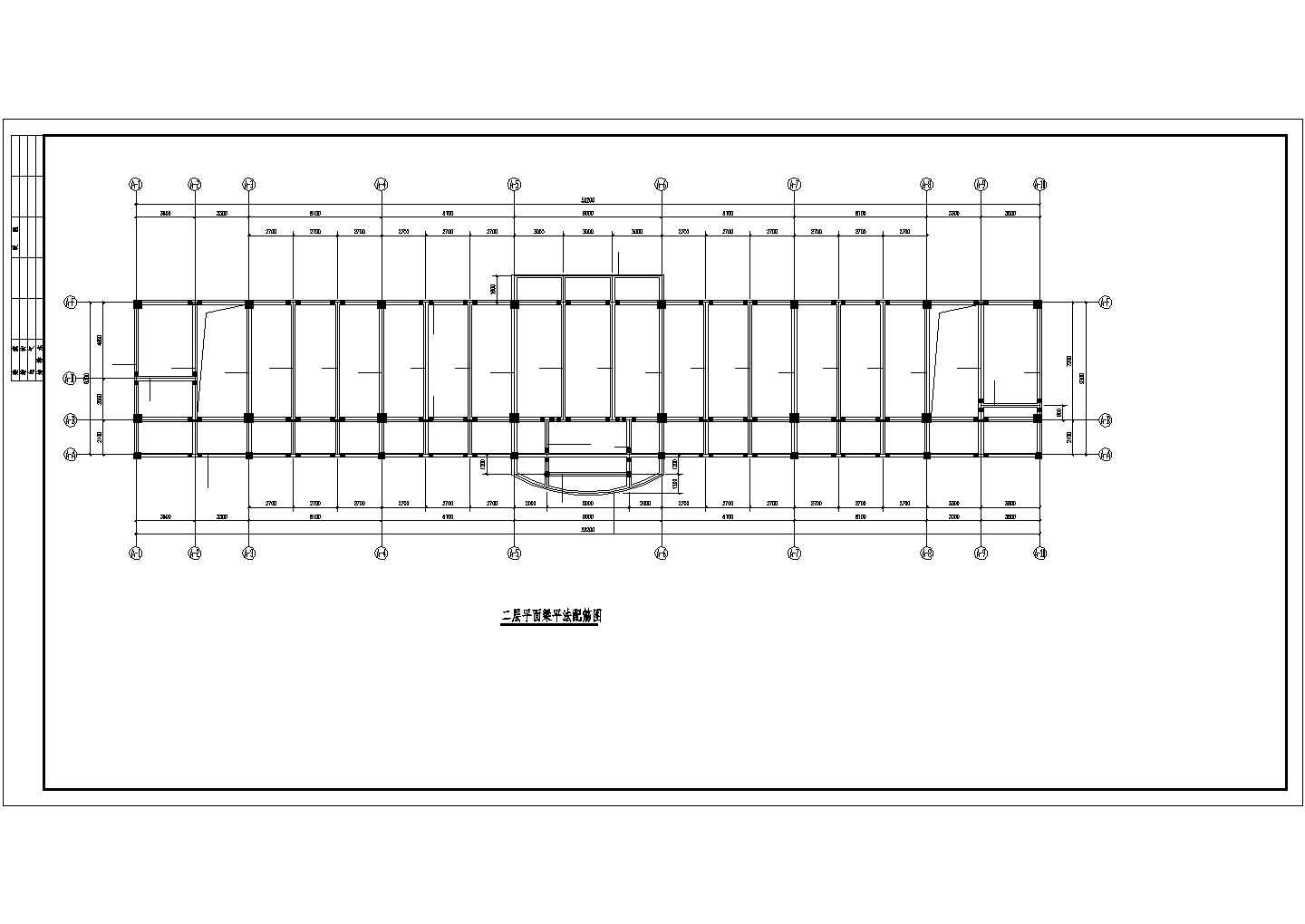 框架教学楼结构CAD示意图