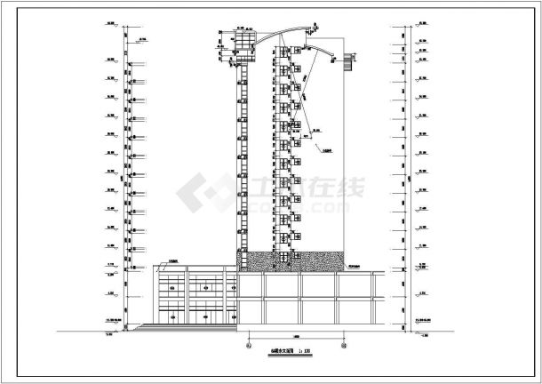 青岛景苑工程六号楼建筑设计CAD施工图-图一