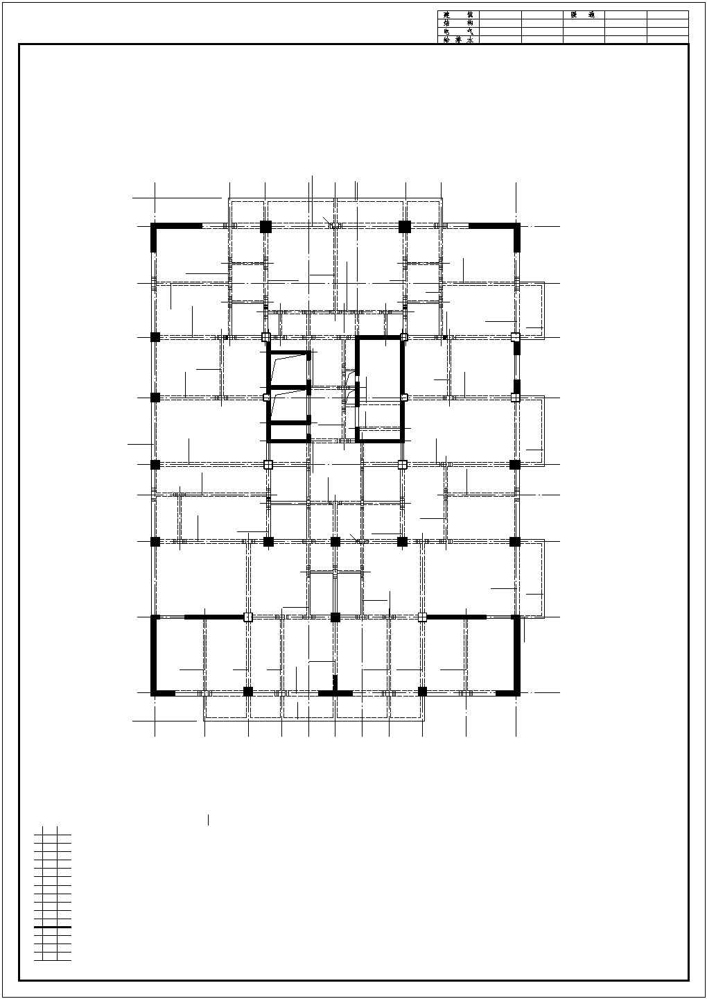 某12层框剪商品住宅结构设计图