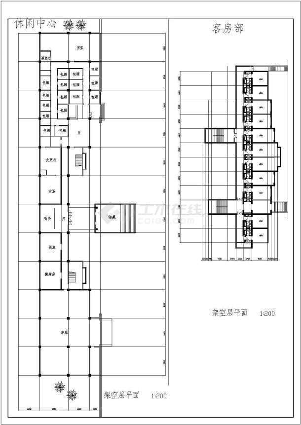 某休闲山庄布置参考方案图-图一