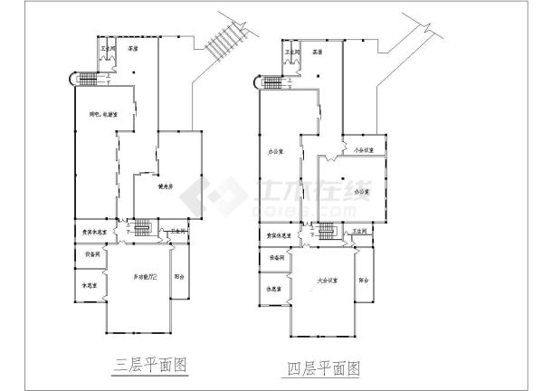 某大型休闲场所建筑cad方案详图-图一