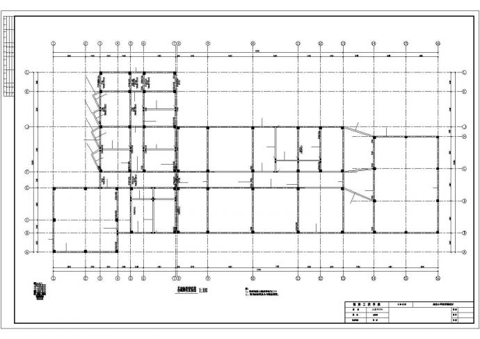 某框架中学实验楼结构设计图_图1