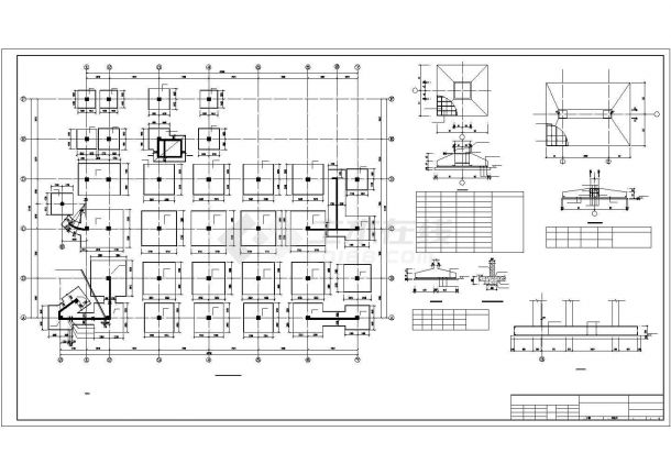 北京某4层框剪商业楼结构设计图-图二
