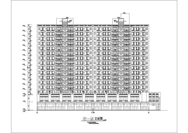 某高层住宅楼建筑设计图（共10张）-图二