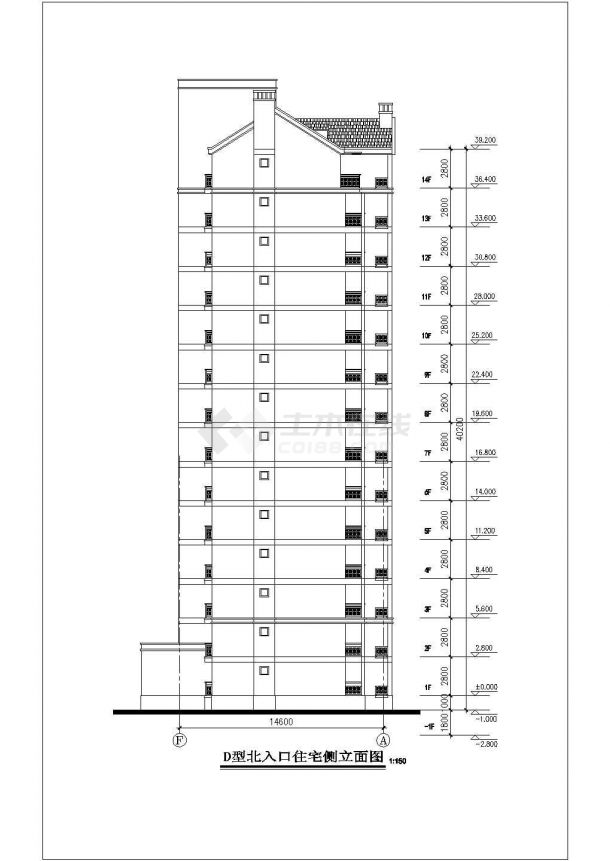 某小区高层住宅楼建筑设计方案图（共9张）-图一