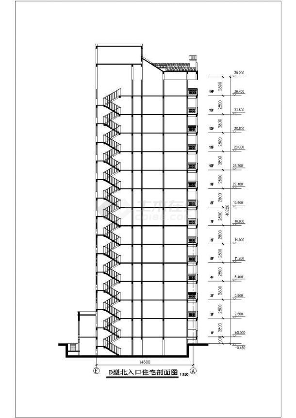 某小区高层住宅楼建筑设计方案图（共9张）-图二