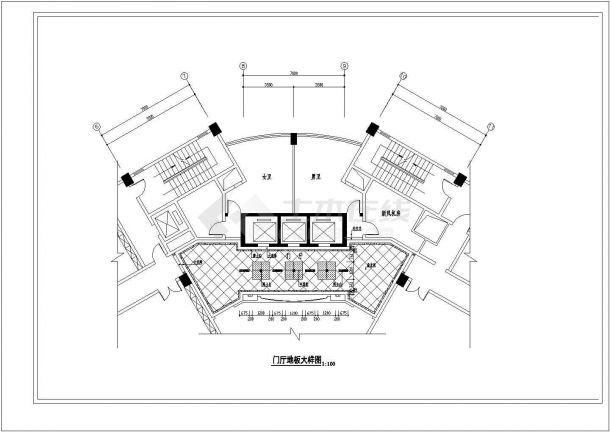 某小型工程电梯厅装修设计详细施工图-图二