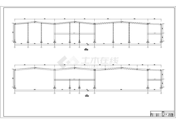 某20米跨汽车4S店钢结构设计图-图二