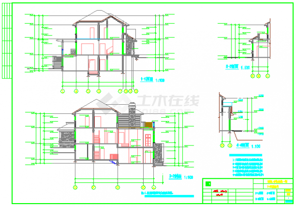 【香格里拉】某别墅建筑全套设计施工图纸-图二