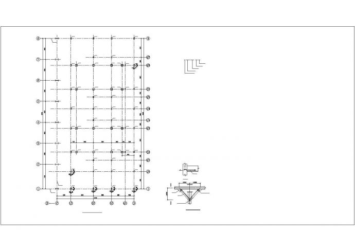 某钢结构锅炉平台结构设计图_图1