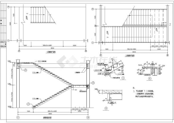 门式钢架厂房车间结构设计施工图纸-图一