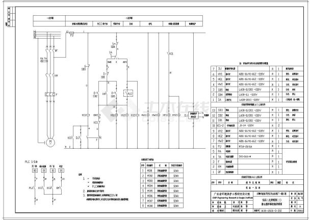 某小型污水厂电气设计图及自控图设计-图二