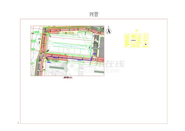 信源项目A栋燃气管道总平面图(1) CAD图-图一