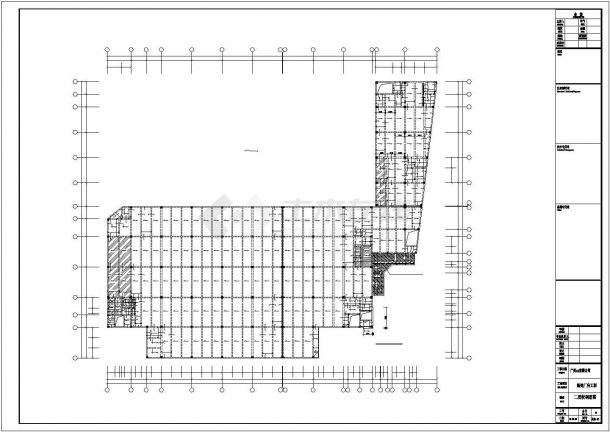 某2层框架结构厂房结构设计图-图一
