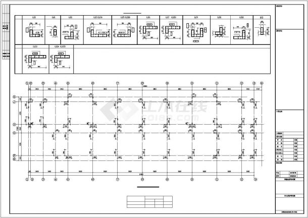 都江堰某四层中学男生宿舍结构设计图-图二