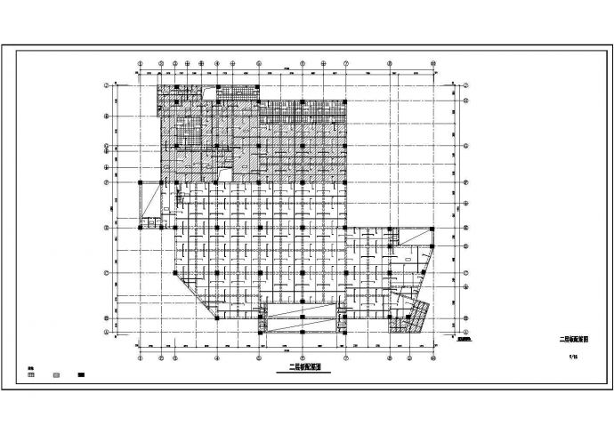 都江堰某四层框架高校食堂结构设计图_图1