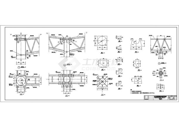 某地铁路钢结构工程CAD图-图二