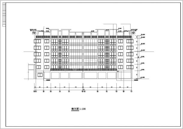 临城农贸市场建筑设计cad施工图-图二