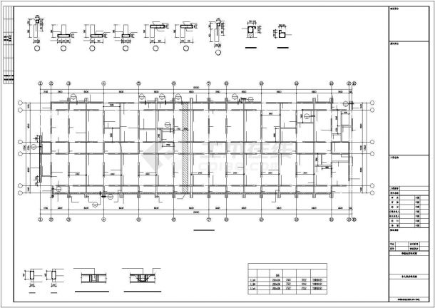 都江堰某四层中学女生宿舍结构设计图-图二