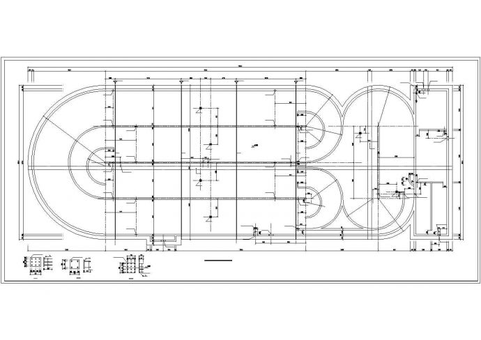 某污水处理氧化沟结构设计图纸_图1