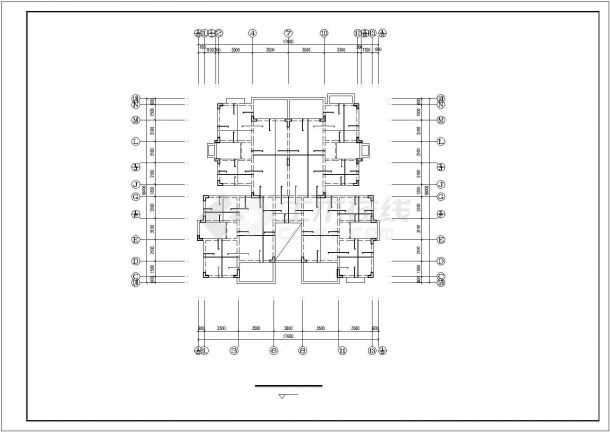 [重庆]某四层异形柱框架洋房结构设计图（BF型）-图二