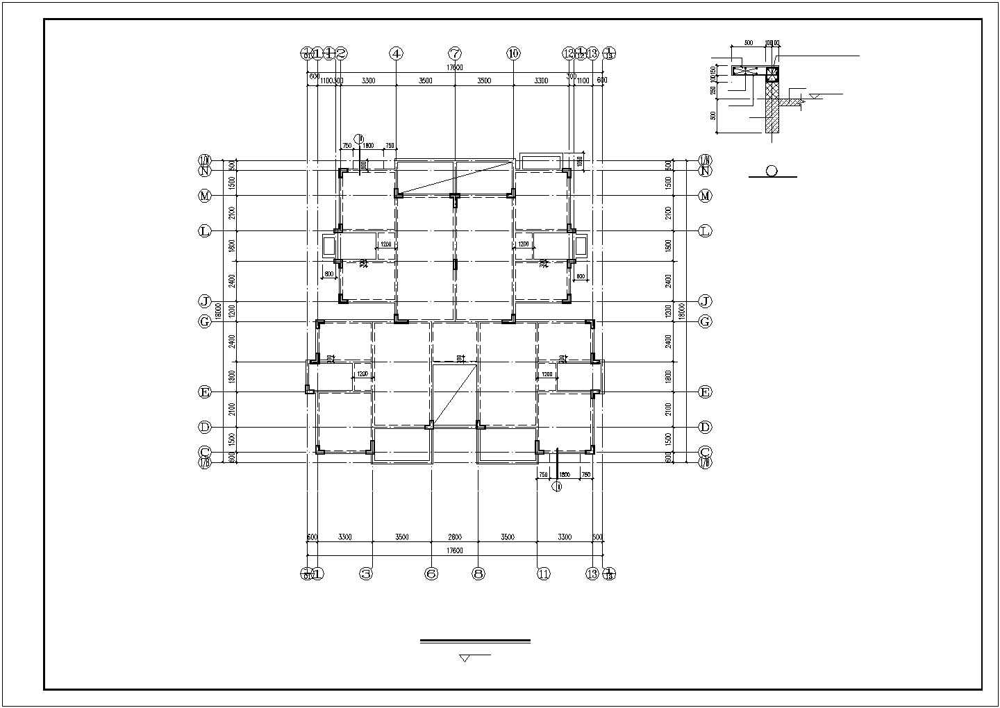 [重庆]某四层异形柱框架洋房结构设计图（BF型）