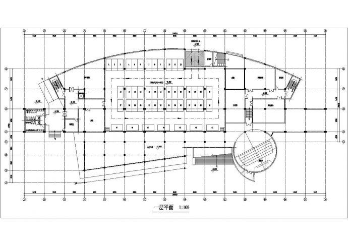 某校图书馆建筑设计图（共9张）_图1